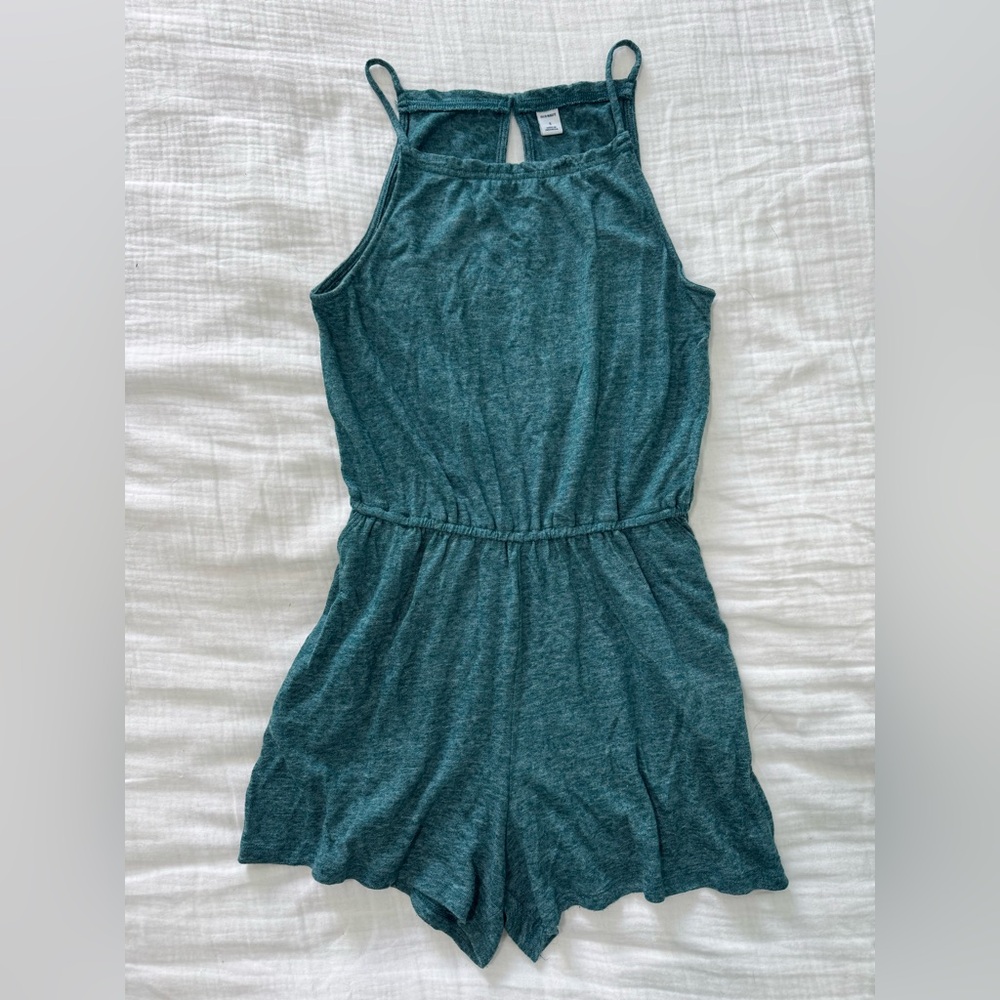 Teal Sleeveless Romper
